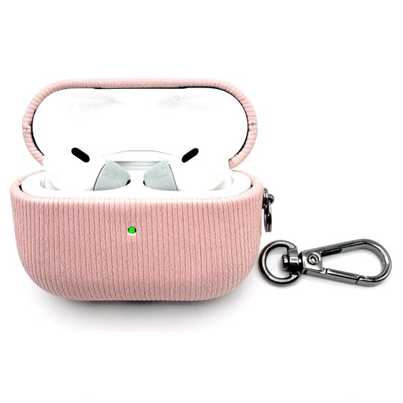 NWT Pink Striped Textured Silicone Case for Apple AirPods Pro 2 - Picture 3 of 5